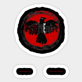 T-Shirts & More_Texas POĒtrope RED-VORTEX Logo Sticker